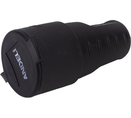 Переносная розетка с заглушкой ANDELI каучук AM-K02 2Р+РЕ 16А 220 В IP44 ADL13-062