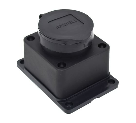 Настенная розетка с заглушкой ANDELI каучук AM-K04 2Р+РЕ 16А 220В IP44 ADL13-063