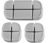 Магнитный фиксатор PERFEO на 4 кабеля 2-8 мм силикон серый 30 012 115