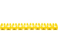 Наборный маркер HLT - символ "4" желтый 2,5 мм² (уп./100 шт.) 084-08-120