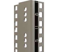 Монтажный профиль Hyperline CTRM19-22U-RAL7035 19'' высотой 22U с маркировкой юнитов, для шкафов TTR, TTB, цвет серый RAL7035 (2 шт. в комплекте) 445442