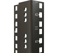 Монтажный профиль Hyperline CTRM19-32U-RAL9005 19'' высотой 32U с маркировкой юнитов, для шкафов TTR, TTB, цвет черный RAL9005 (2 шт. в комплекте) 445437