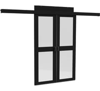 Двустворчатая дверь Hyperline со стеклом, с синхронизацией, 42u, пролет 1200 мм 521445