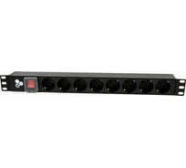 Блок розеток SYSMATRIX 19 PDU 8 розеток, 10 A, гнездо под шнур PD 19.08SCH-IS-1.10