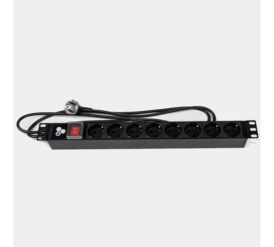 Блок розеток SYSMATRIX 19 PDU 8 розеток, 16 A, выключатель, шнур 1.8 м PD 19.08SCH-IS-1.16-1.8.2
