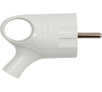 Электрическая вилка евро с кольцом Jilion с заземлением, 16А, белый 9533824