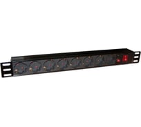 Блок розеток TWT 19 8 шт. Schuko, 10A 250V, без шнура питания  PDU19-10A8P