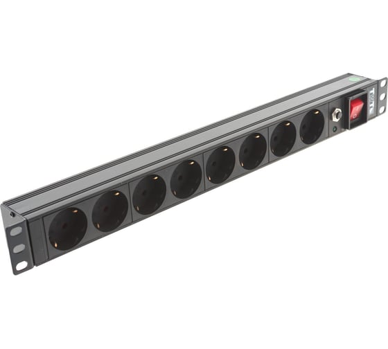Блок розеток TWT 19 8 шт. Schuko, 10A 250V, без шнура питания  PDU19-10A8P