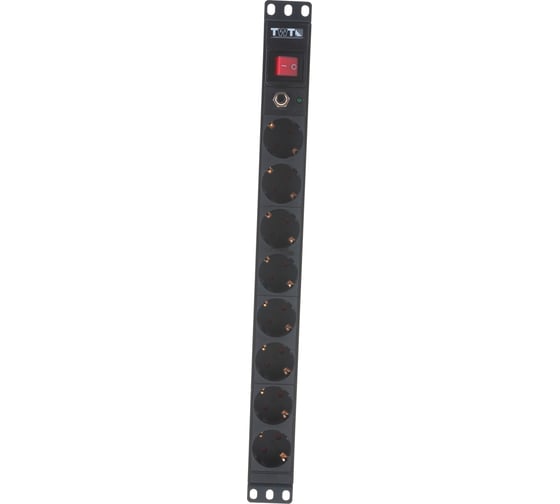 Блок розеток TWT 19 8 шт. Schuko, 10A 250V, без шнура питания  PDU19-10A8P