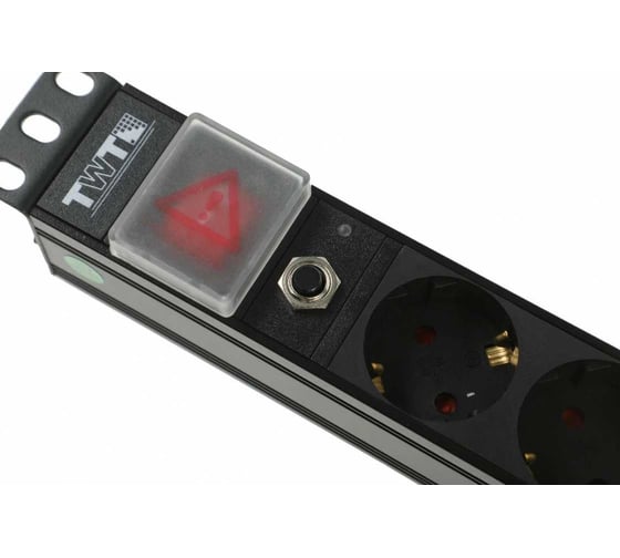 Блок розеток TWT 19 8 шт. Schuko, 10A 250V, шнур питания 1.8 м  PDU19-10A8P-1.8
