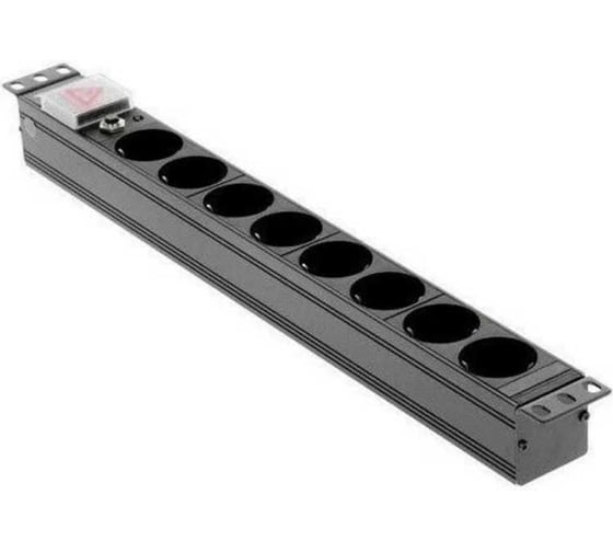 Блок розеток TWT 19 8 шт. Schuko, 10A 250V, шнур питания 1.8 м  PDU19-10A8P-1.8