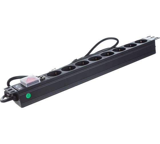 Блок розеток TWT 19 8 шт. Schuko, 16A 250V, шнур питания 1.8 м  PDU19-16A8P-1.8
