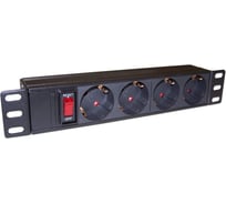 Блок розеток TWT 10 4 шт., 10A 250V, без шнура питания PDU10-10A4P