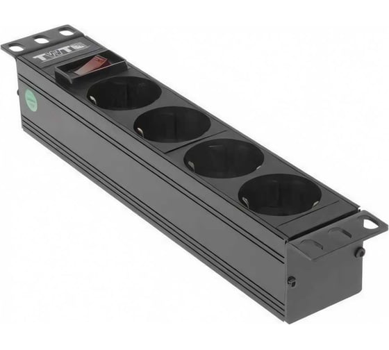 Блок розеток TWT 10 4 шт., 10A 250V, без шнура питания PDU10-10A4P