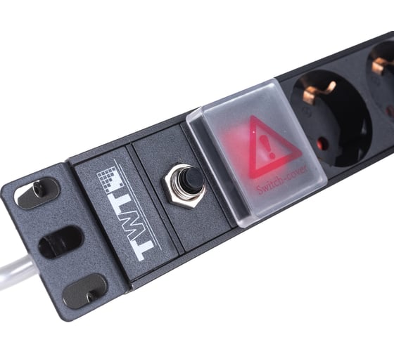 Блок розеток TWT 19 8 шт. Schuko, 16A 250V, шнур питания 3.0 м PDU19-16A8P-3.0