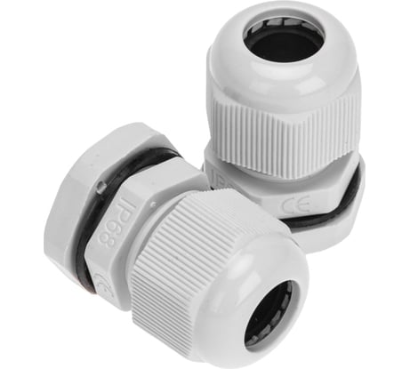 Кабельный ввод REXANT PG-11 (5-10мм) серый, комплект (2 шт/уп) 07-8011-A2