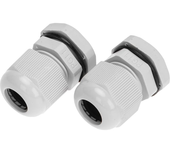 Кабельный ввод REXANT PG-11 (5-10мм) серый, комплект (2 шт/уп) 07-8011-A2