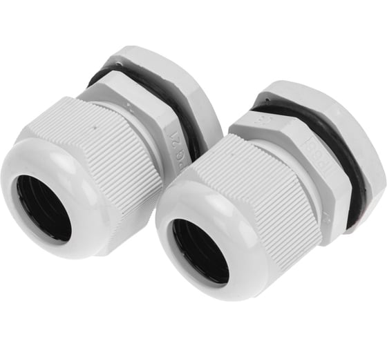 Кабельный ввод REXANT PG-21 (13-18мм) серый, комплект (2 шт/уп) 07-8021-A2