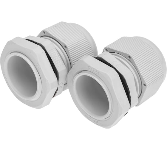 Кабельный ввод REXANT PG-21 (13-18мм) серый, комплект (2 шт/уп) 07-8021-A2