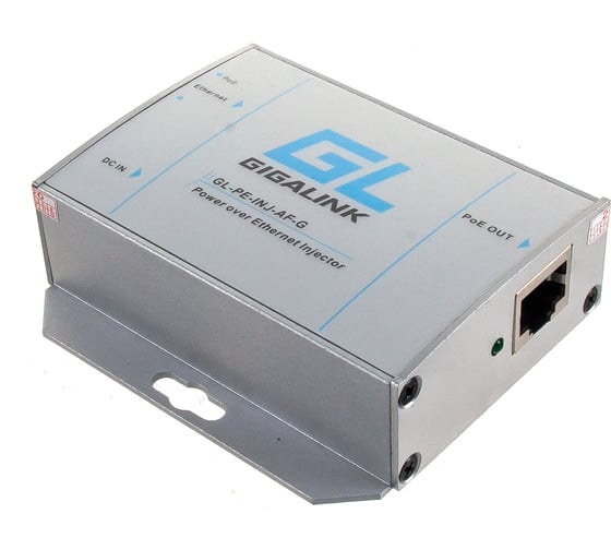 Инжектор GIGALINK PoE, 1Гбит/с, 802.3af GL-PE-INJ-AF-G