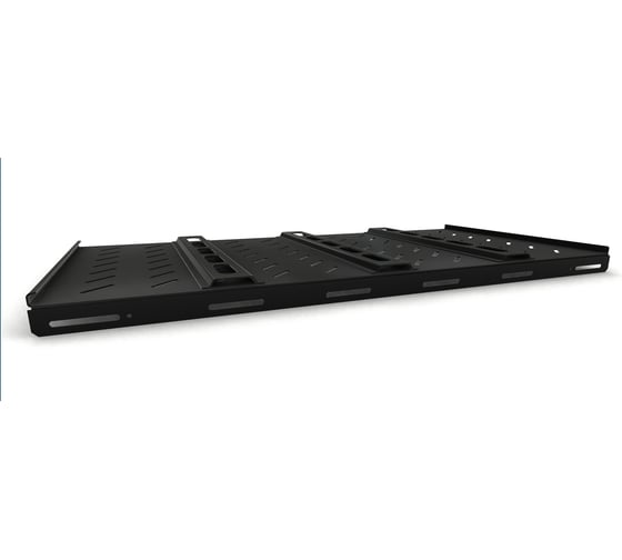 Стационарная усиленная полка Hyperline TSH3H-1050-RAL9004 глубина 1050 мм, с боковым креплением, нагрузка до 100 кг, для шкафов серии TTB, TTR, 485x1050мм (ШхГ), цвет черный (RAL 9004) 397134