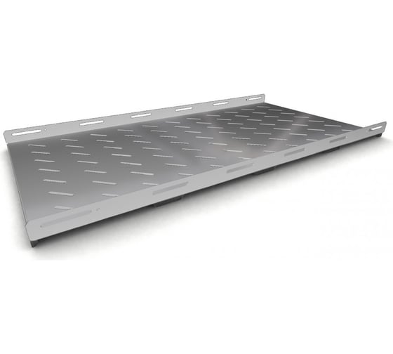 Стационарная усиленная полка Hyperline TSH3H-1050-RAL7035 глубина 1050 мм, с боковым креплением, нагрузка до 100 кг, для шкафов серии TTB, TTR, 485x1050мм (ШхГ), цвет серый (RAL 7035) 451878 1