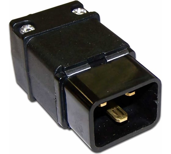 Электрическая кабельная вилка LANMASTER IEC 60320, C20 16A 250V, разборная, черная, LAN-IEC-320-C20