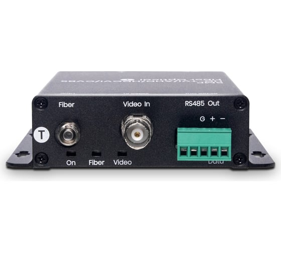 Комплект для передачи HDCVI/HDTVI/AHD/CVBS и сигнала управления RS485 (полудуплекс) SC&T HD401F-5M по одномодовому оптоволокну на расстояние до 20 км, по многомодовому до 2 км sct1432 1