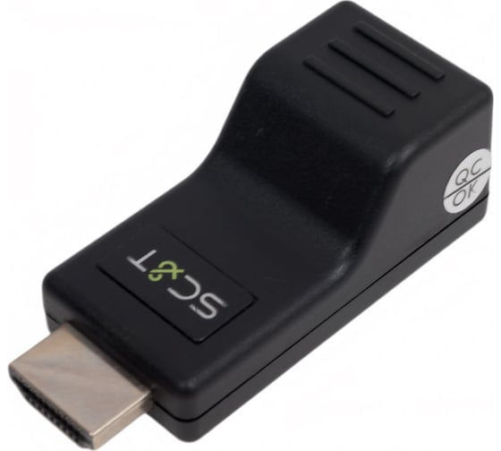 Комплект передатчик+приёмник (HE01SET+HE01SER) для передачи HDMI SC&T HE01ERK по витой паре до 40 м с разрешением до 1080 p. sct1086