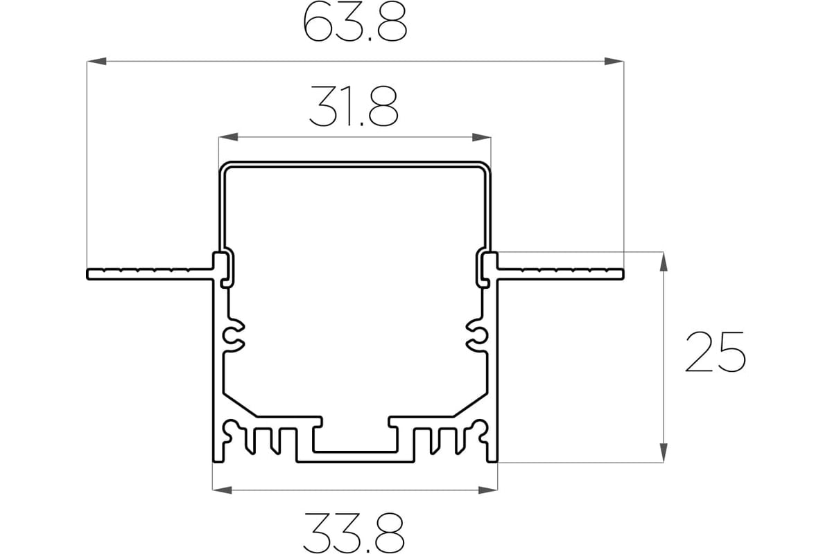 Комплект алюминиевого профиля под шпаклевку LEDCRAFT с экраном и ...