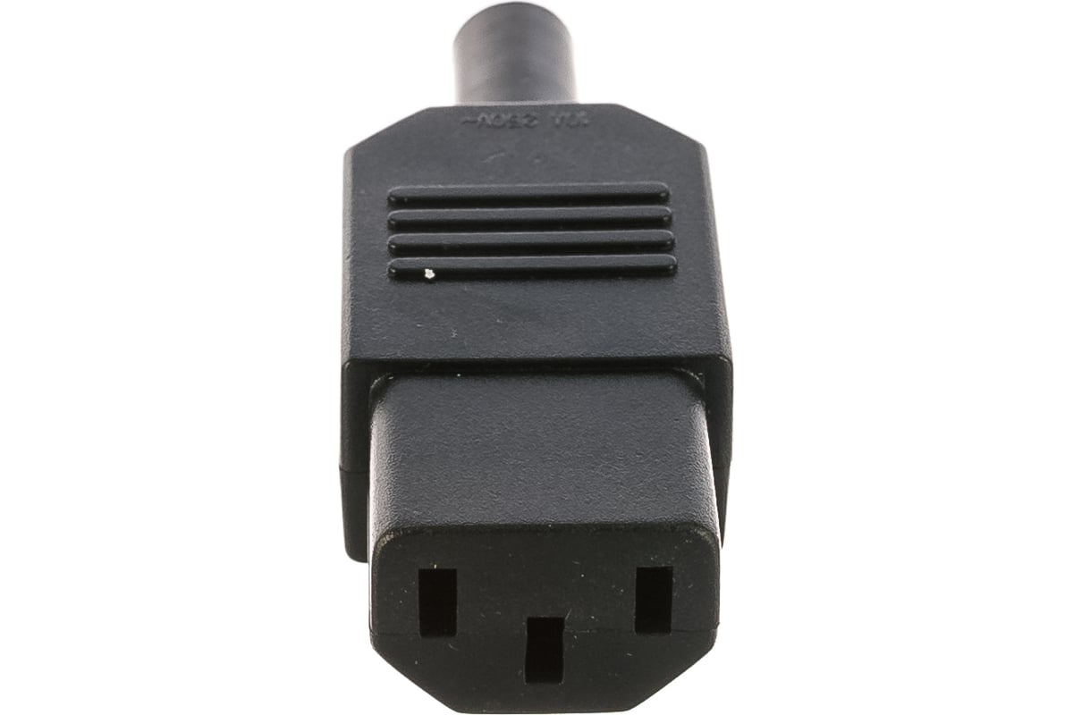 Электрическая кабельная розетка LANMASTER 10A, 250V, разборная, черная ...