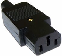 Электрическая кабельная розетка LANMASTER 10A, 250V, разборная, черная LAN-IEC-320-C13 16104166