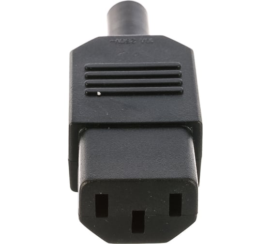 Электрическая кабельная розетка LANMASTER 10A, 250V, разборная, черная LAN-IEC-320-C13