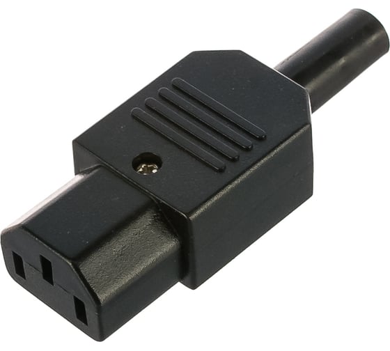 Электрическая кабельная розетка LANMASTER 10A, 250V, разборная, черная LAN-IEC-320-C13