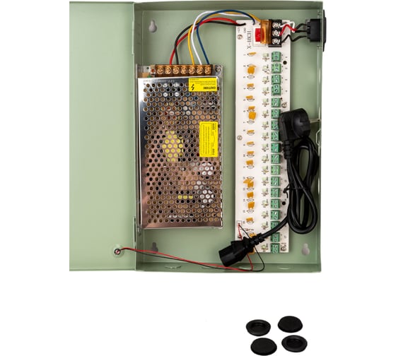 Блок питания Falcon Eye FE-DDH-18ch-10/12 для систем видеонаблюдения 12В 10А 120Вт на 18 выходов 00-00026425