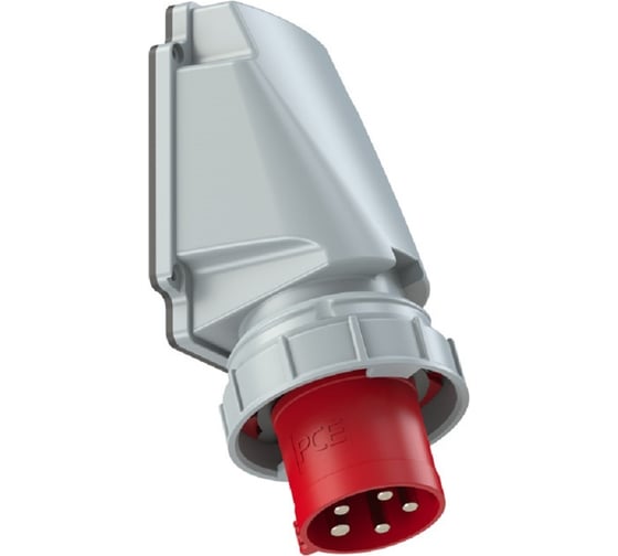 Встраиваемая угловая вилка PCE 63а/400v/3p+n+e/ip67, фланец 118x170 77735-6 1