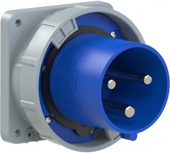 Встраиваемая вилка PCE 125а/220v/1p+n+e/ip67, фланец 120x120 643-6