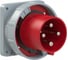 Встраиваемая вилка PCE 125а/400v/3p+e/ip67, фланец 120x120 644-6 2