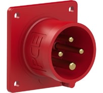 Встраиваемая вилка PCE 16а/400v/3p+e/ip44, фланец 70x70 614-6