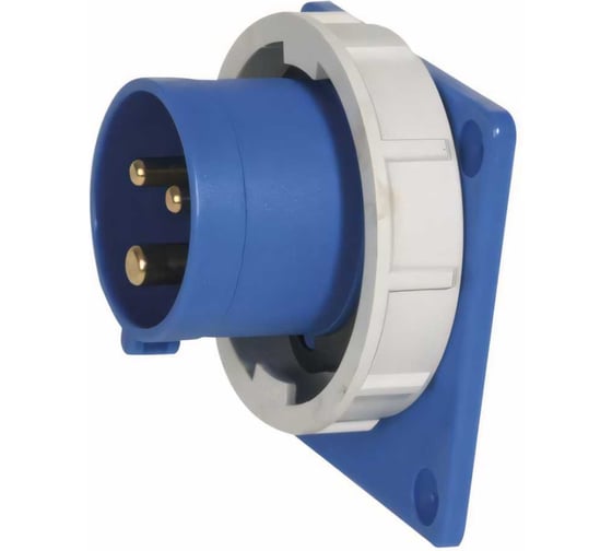 Встраиваемая вилка PCE 32a/230v/1p+n+e/ip67, фланец 75x75 6232-6
