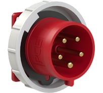 Встраиваемая вилка PCE 32а/400v/3p+n+e/ip67, фланец 75x75 6252-6