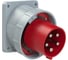 Встраиваемая наклонная вилка PCE 63a/400v/3p+n+e/ip67, фланец 100x112 735-6 1