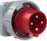 Встраиваемая вилка PCE 63а/400v/3p+e/ip67, фланец 100x100 634-6 1