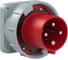 Встраиваемая вилка PCE 63а/400v/3p+e/ip67, фланец 100x100 634-6 2