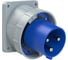 Встраиваемая наклонная вилка PCE 125a/230v/1p+n+e/ip67, фланец 120x130 743-6 1