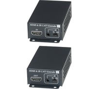 Комплект для передачи (удлинитель) HDMI сигнала SC&T HE02EI с ИК повторителем по одному кабелю витой пары (HDBaseT) sct0367