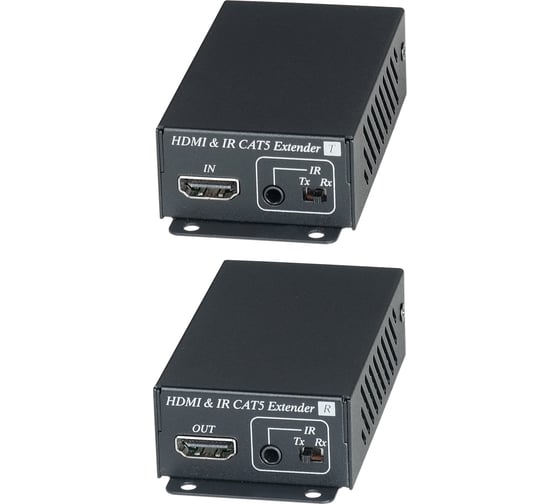 Комплект для передачи (удлинитель) HDMI сигнала SC&T HE02EI с ИК повторителем по одному кабелю витой пары (HDBaseT) sct0367 1