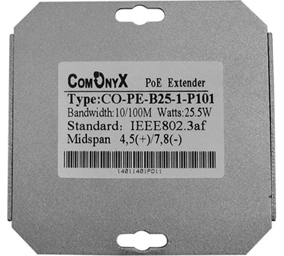 Poe удлинитель (extender) ComOnyx на два порта, 25вт, co-pe-b25-1-p101, 100-067