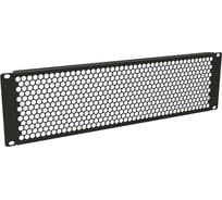 Фальш-панель Hyperline BPD-3-RAL9005 перфорированная, на 3U, цвет черный (RAL 9005) 483499
