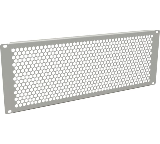 Фальш-панель Hyperline BPD-4-RAL7035 перфорированная, на 4U, цвет серый (RAL 7035) 483503 1